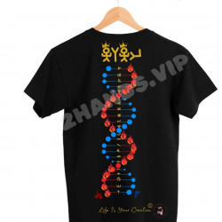 YHVH DNA LLETTERS BACK BLACK TEE